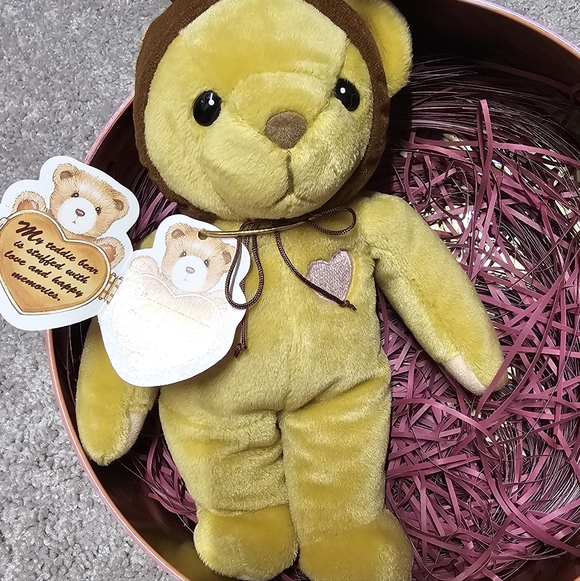 Cherrished Teddies VTG Limited Edition Holiday Tin Set 1999 Plush Bear & Resin - Picture 6 of 11